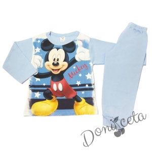 Детска пижама в светлосиньо с Мики Маус 1