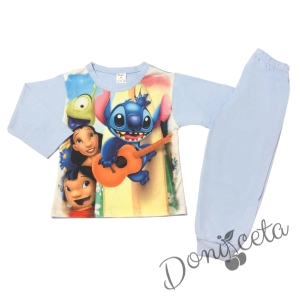 Детска пижама в светлосиньо с Лило и Стич 1