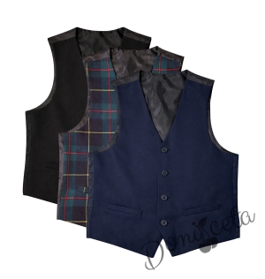 Детски елек за момиче в черно, подходящ и за ученическа униформа 