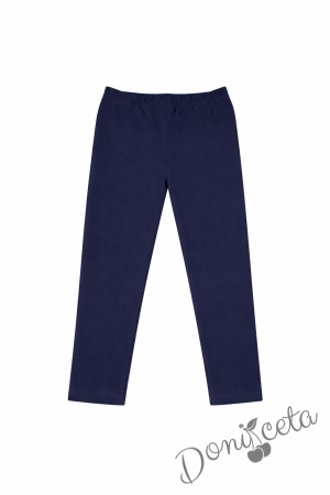 Детски неватиран клин за момиче в тъмносиньо, подходящ е и за ученическа униформа 