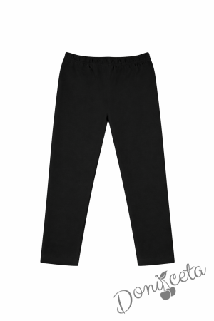 Детски ватиран клин за момиче в черно, подходящ е и за ученическа униформа 