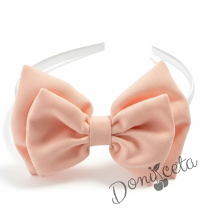  Диадема с панделка в прасковено Мариска